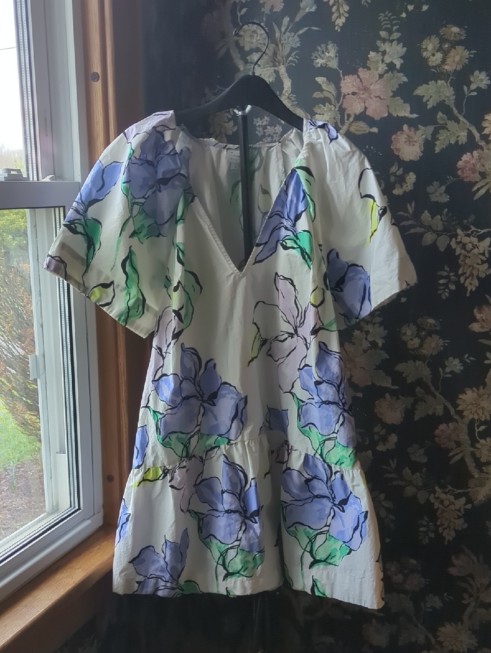 a new day White Mini Dress with Bright Floral Print